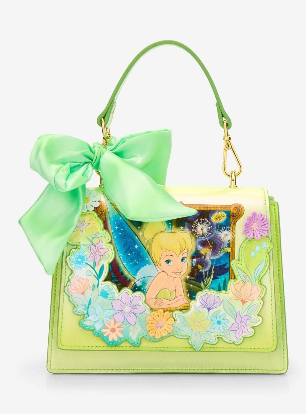 Loungefly Disney Tinker Bell Flower Iridescent Crossbody Bag, Exclusive. NWT
